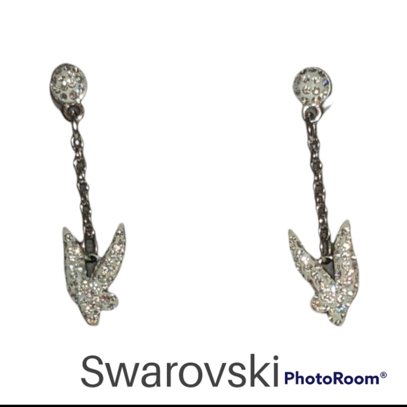 Swarovski Crystal Drop Earrings nwot - Picture 3 of 4